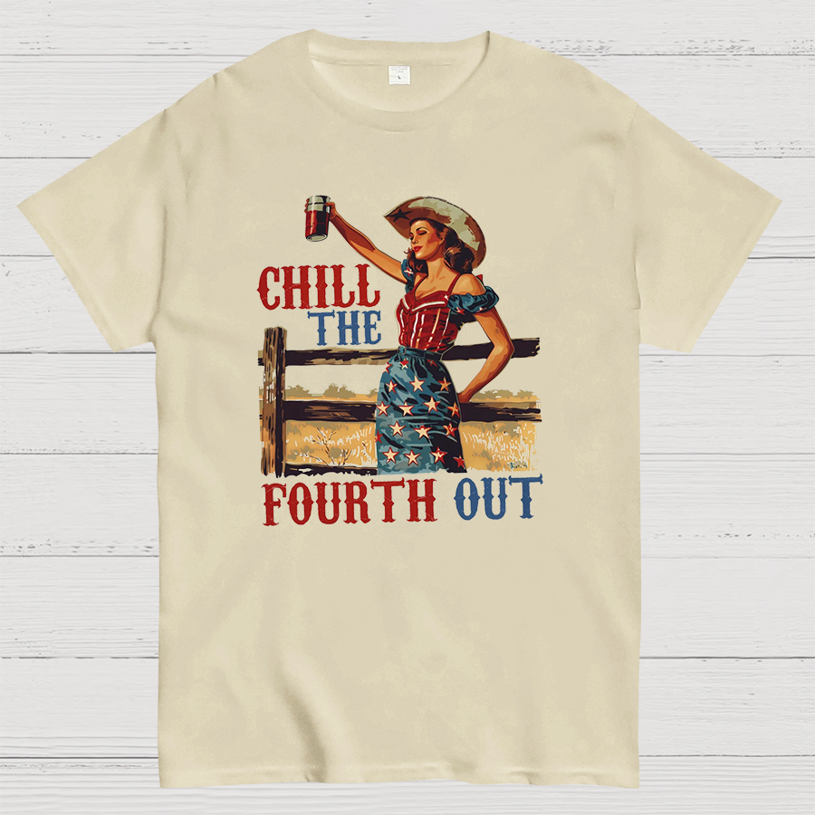 Chill the Fourth Out Retro 4th of july Nerdy T-Shirt