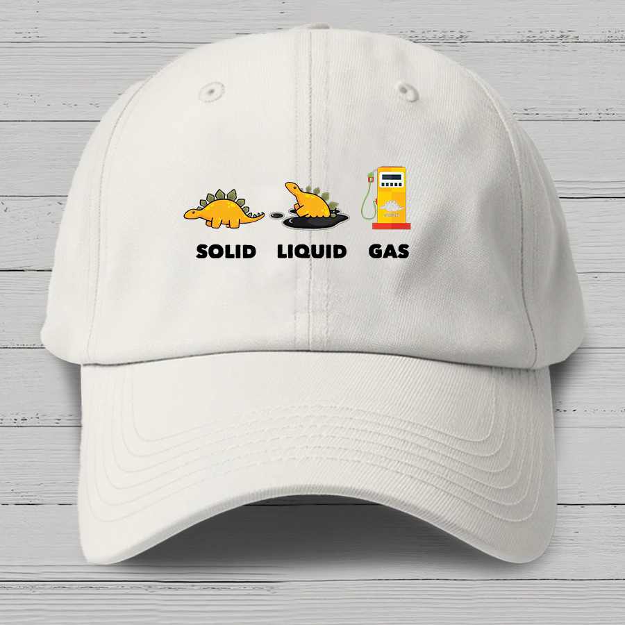 Dinosaur Solid Liquid Gas ScienceCotton Hat