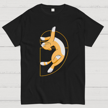 Fibonacci Spiral Cat Geeky T-Shirt
