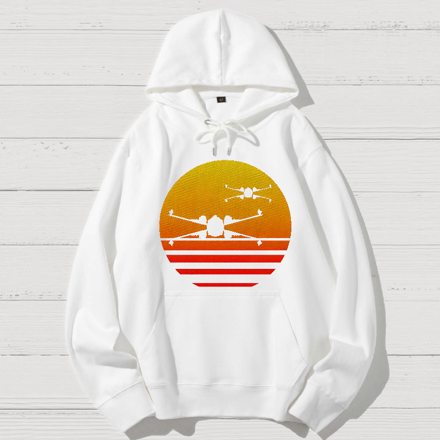 Sunset X-Wing Starfighter Geek Cotton Hoodie