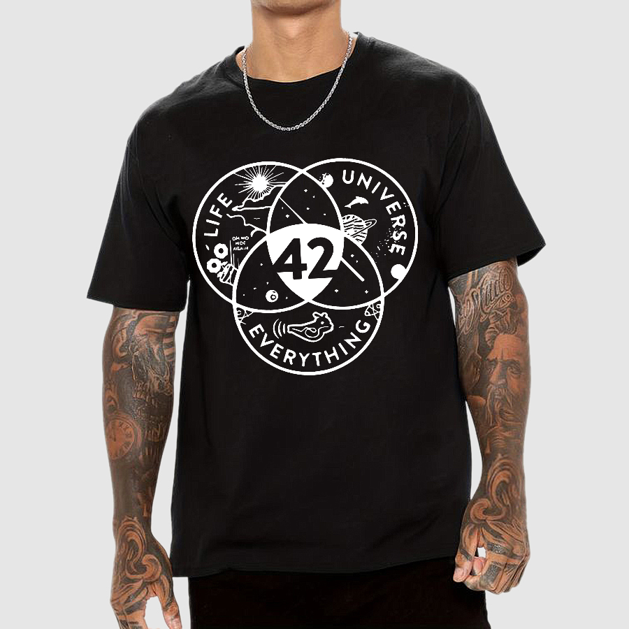 42 Answer To Life The Universe Geeky T-Shirt