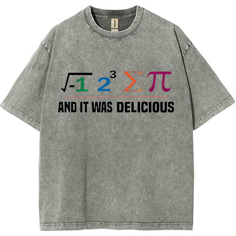 I Ate Some Pie And It Was Delicious I Ate Some Pi Math Vintage Distressed T-shirt