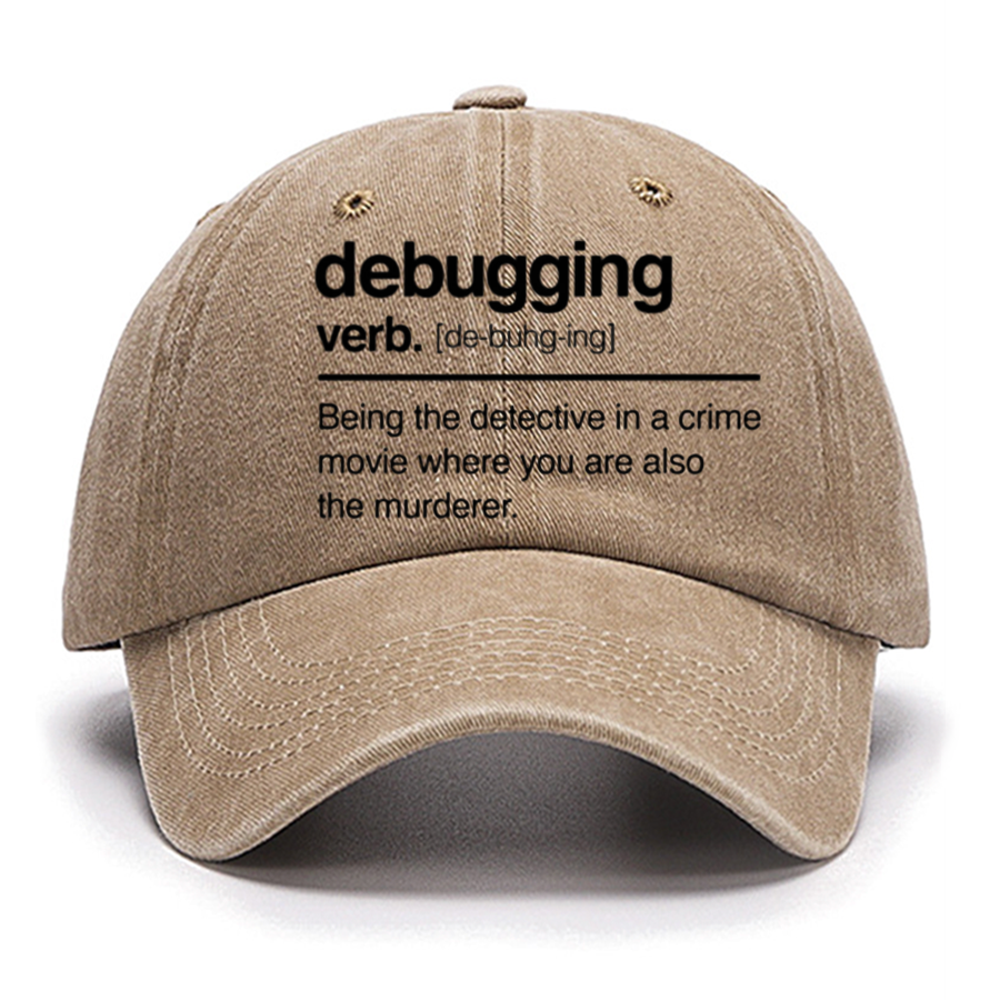 Debugging Verb - NERD Hat - IT Hat - Computer Coder Hat