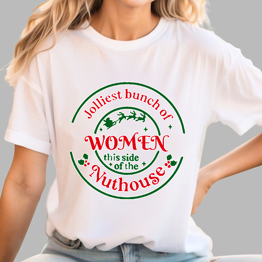 Jolliest Bunch of Women Christmas Geek T-Shirt