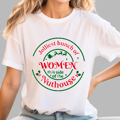 Jolliest Bunch of Women Christmas Geek T-Shirt