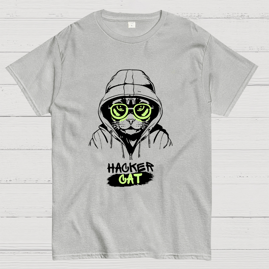 Hacker Cat Geeky T-Shirt