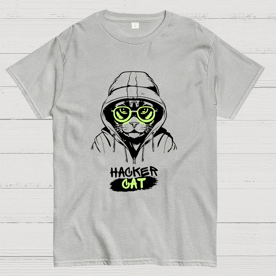 Hacker Cat Geeky T-Shirt