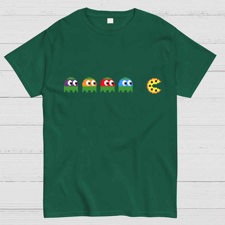 Teenage Mutant Ninja Turtles Chasing Pizza Geeky T-Shirt