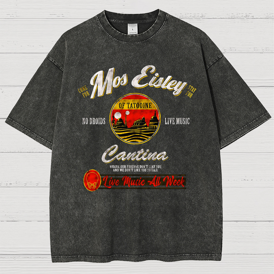Mos Eisley Cantina Tatooine Graphic Star Wars Vintage Distressed T-shirt
