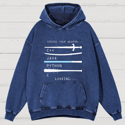 Choose Your Weapon Vintage Distressed Hoodie