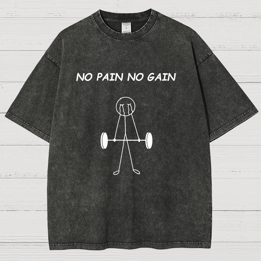 No Pain No Gain Vintage Distressed T-shirt