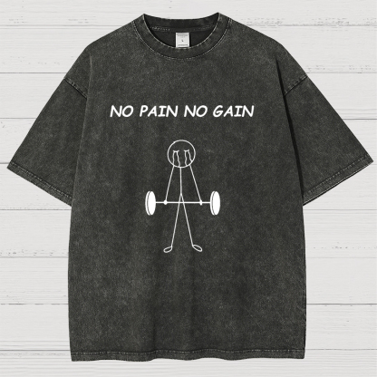 No Pain No Gain Vintage Distressed T-shirt