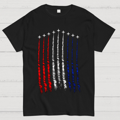 Red White Blue Air Force Flyover 1776 T-Shirt