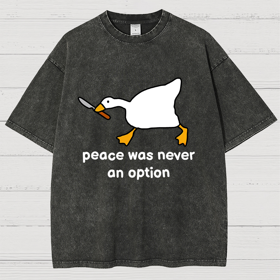 Peace Was Never An Option Vintage Distressed T-shirt