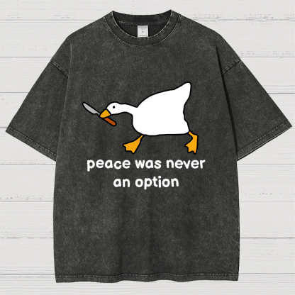 Peace Was Never An Option Vintage Distressed T-shirt