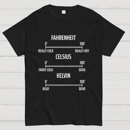 Fahrenheit Celsius Kelvin Geeky T-Shirt