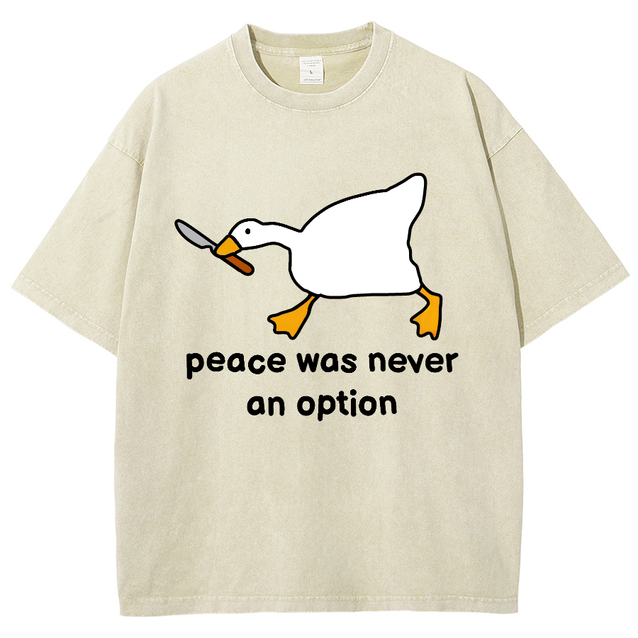 Peace Was Never An Option Vintage Distressed T-shirt