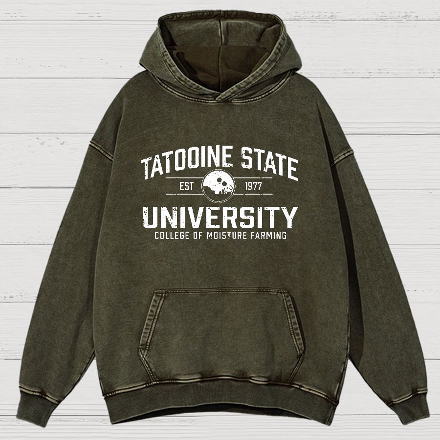 Tatooine State University Vintage Distressed Hoodie