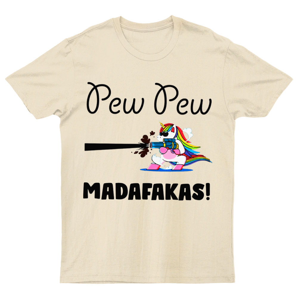 Pew Pew Madafakas Funny Unicorn Nerdy T-Shirt