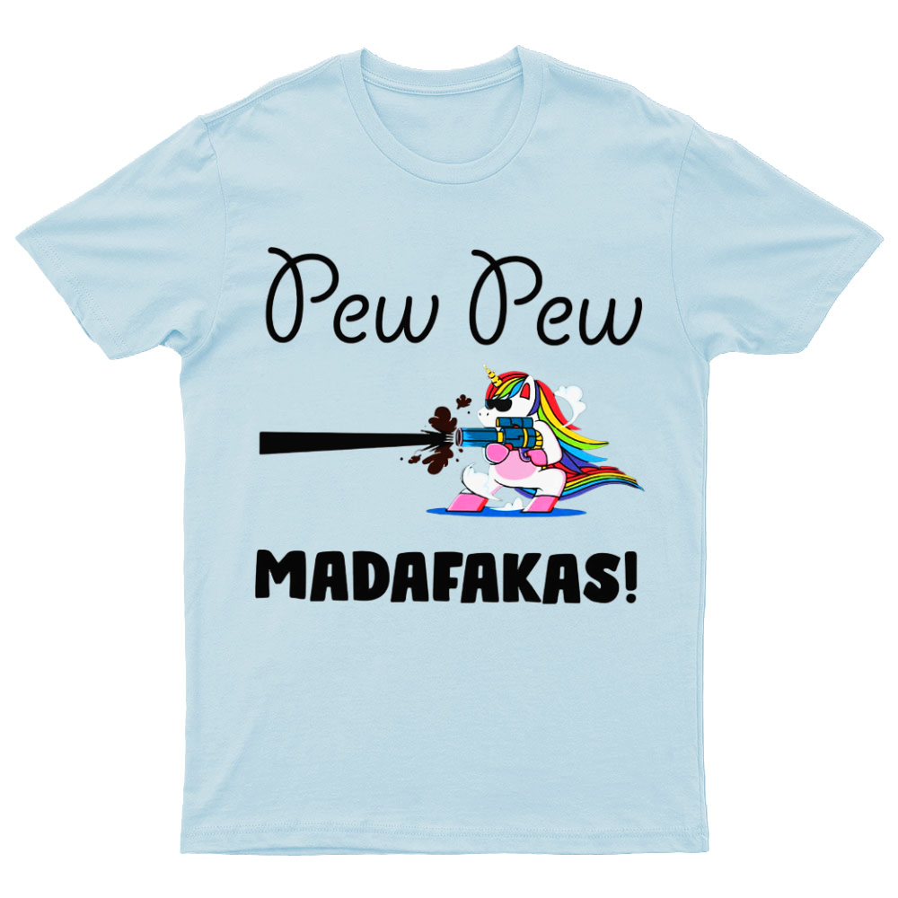Pew Pew Madafakas Funny Unicorn Nerdy T-Shirt