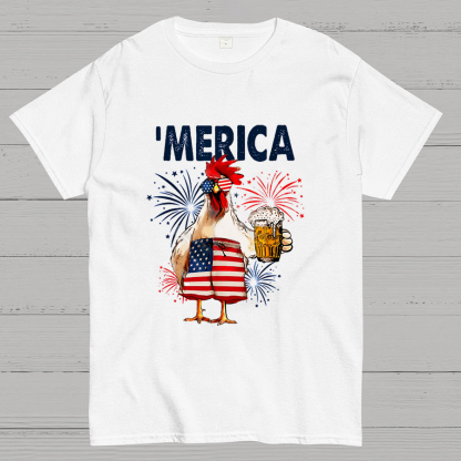 Independence Day Chickens Geeky T-Shirt
