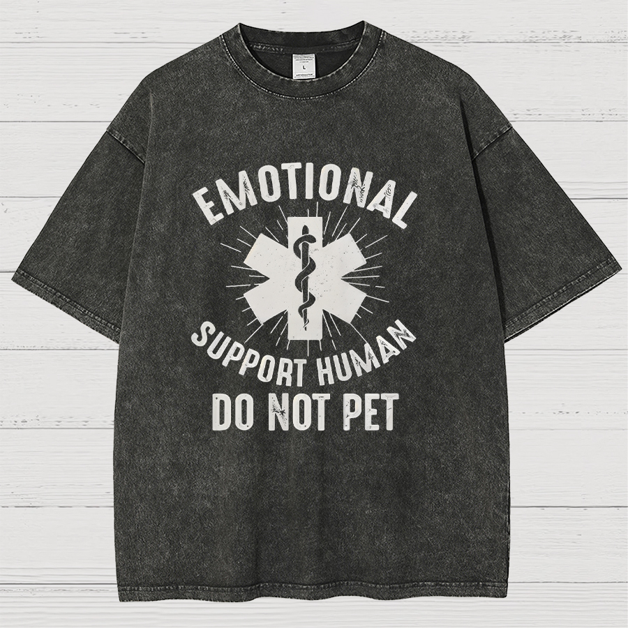 Emotional Support Human Vintage Distressed T-shirt