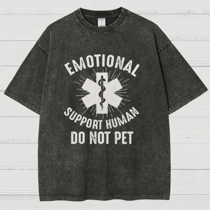 Emotional Support Human Vintage Distressed T-shirt