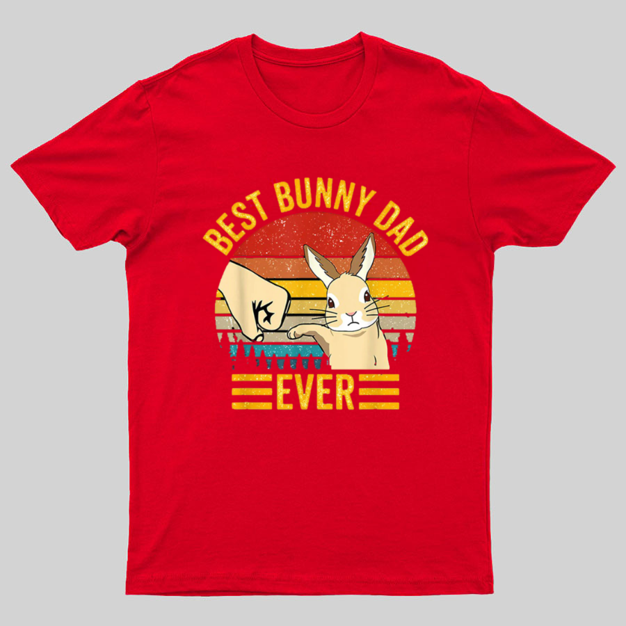 Best Bunny Dad Ever Geeky T-Shirt