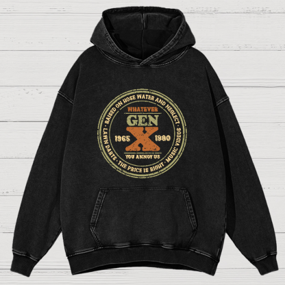 GenX Vintage Distressed Hoodie