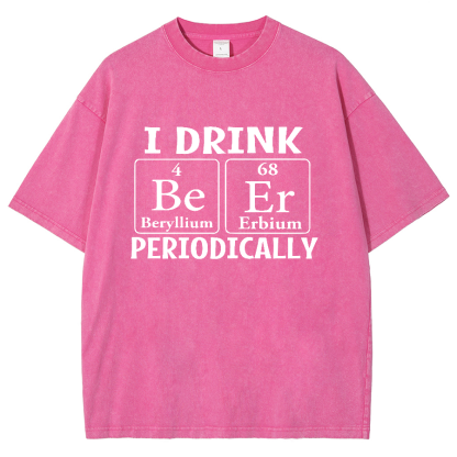 I Drink Beer Periodically Vintage Distressed T-shirt
