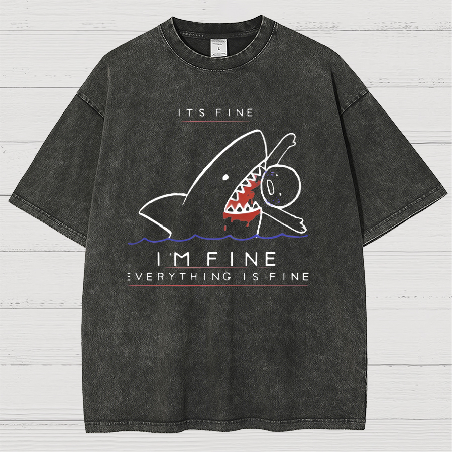 I'M Fine Vintage Distressed T-shirt