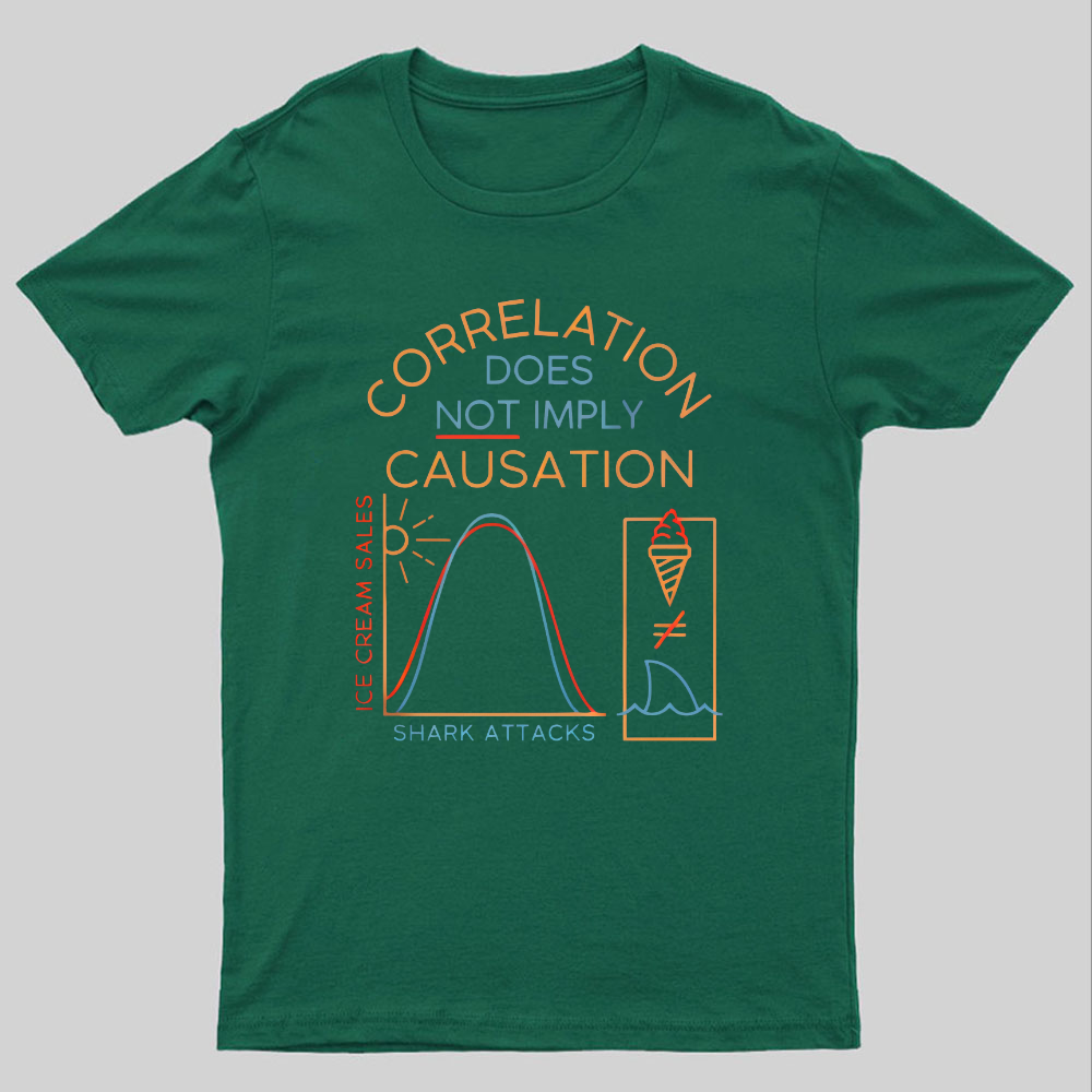 Correlation Does Not Imply Cauisation Geeky T-Shirt