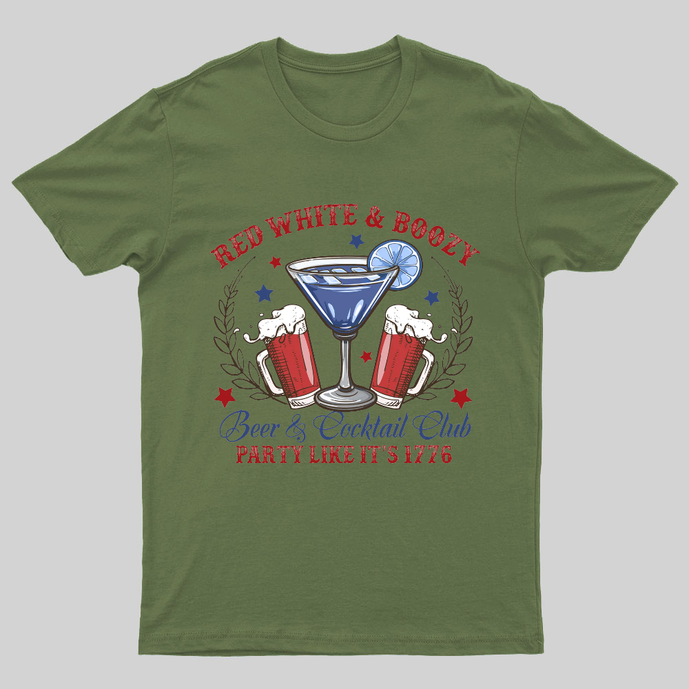 4th of July Social Club America Nerdy T-Shirt