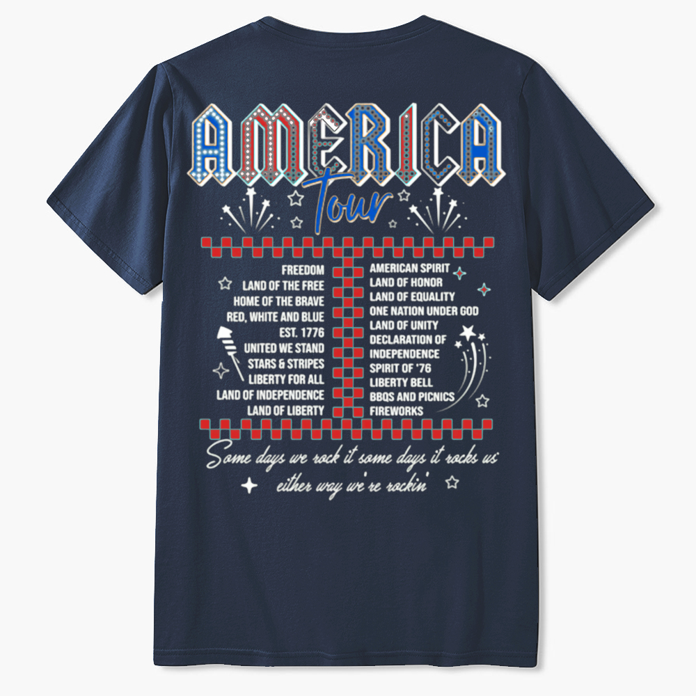 Retro America Tour 1776 Funny T-Shirt Gift