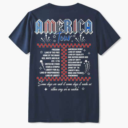 Retro America Tour 1776 Funny T-Shirt Gift