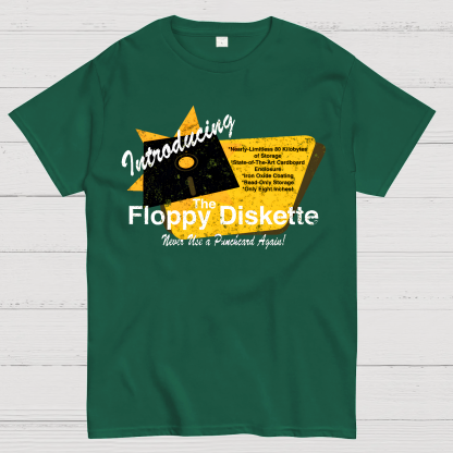 1971-Floppy Diskette Geek T-Shirt