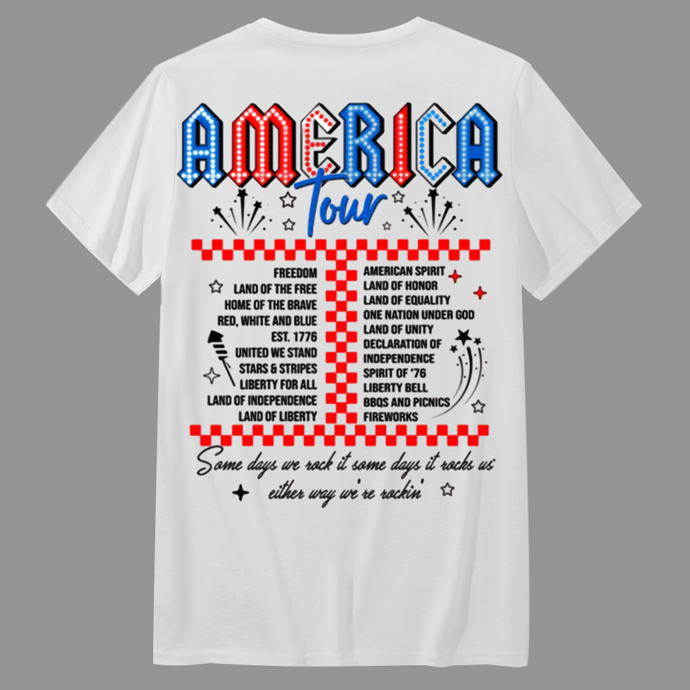 Retro America Tour 1776 Funny T-Shirt Gift