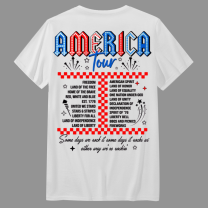 Retro America Tour 1776 Funny T-Shirt Gift