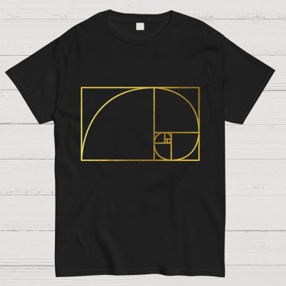 Fibonacci Spiral Geek Graphic T-Shirt