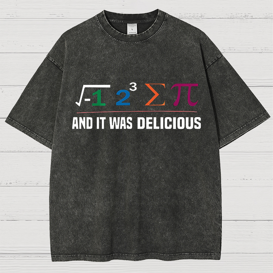 I Ate Some Pie And It Was Delicious I Ate Some Pi Math Vintage Distressed T-shirt