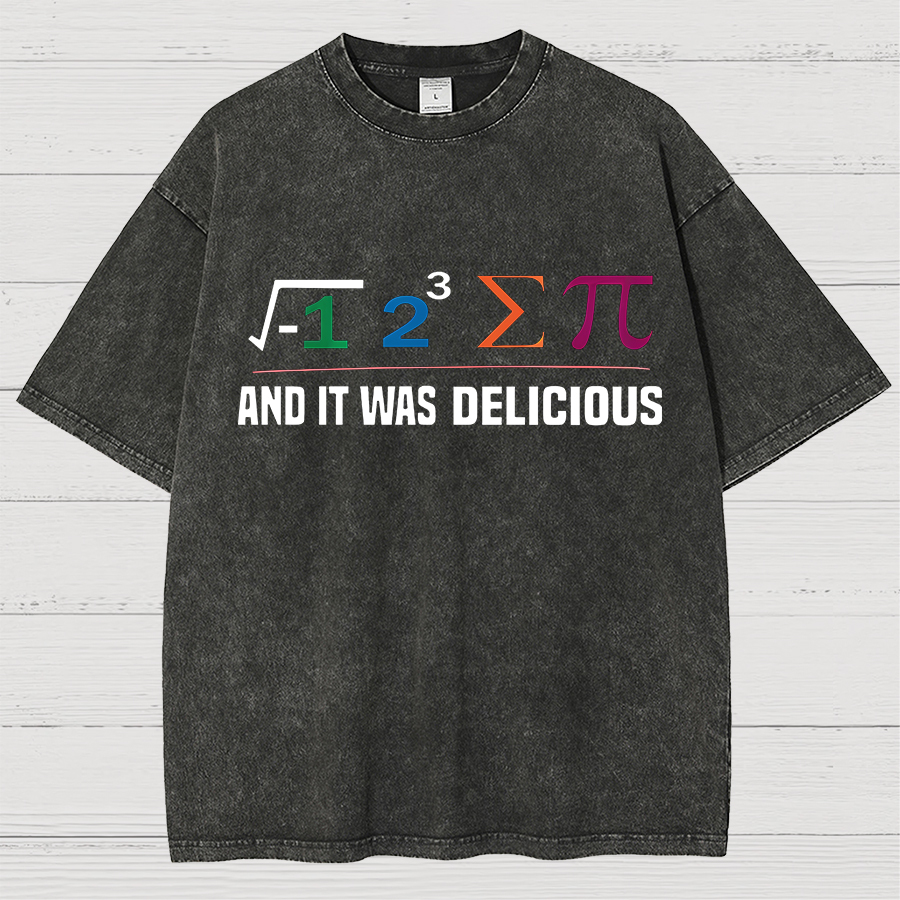 I Ate Some Pie And It Was Delicious I Ate Some Pi Math Vintage Distressed T-shirt
