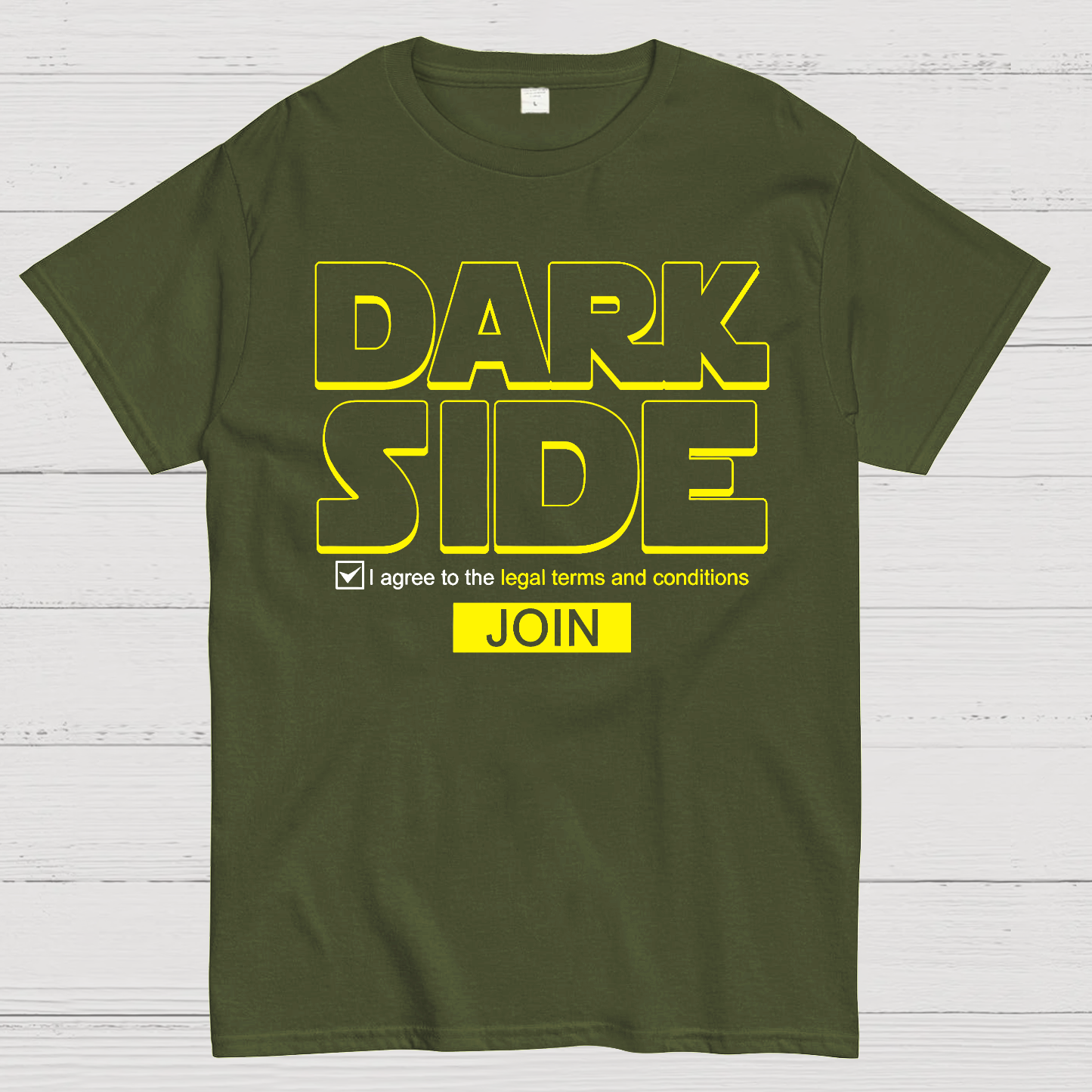 Funny Sci-fi Slogan Dark Side Geek T-Shirt