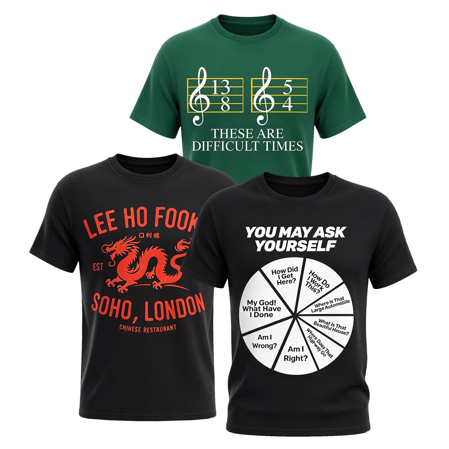 Premium 100% Cotton Geek Graphic T-Shirts, 3-Pack Multipack 002