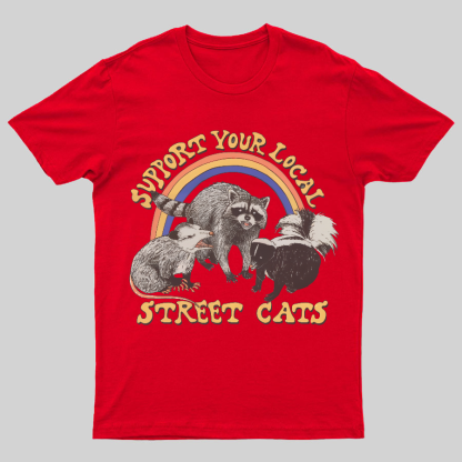 Support Your Local Street Cats (raccoon) Tee