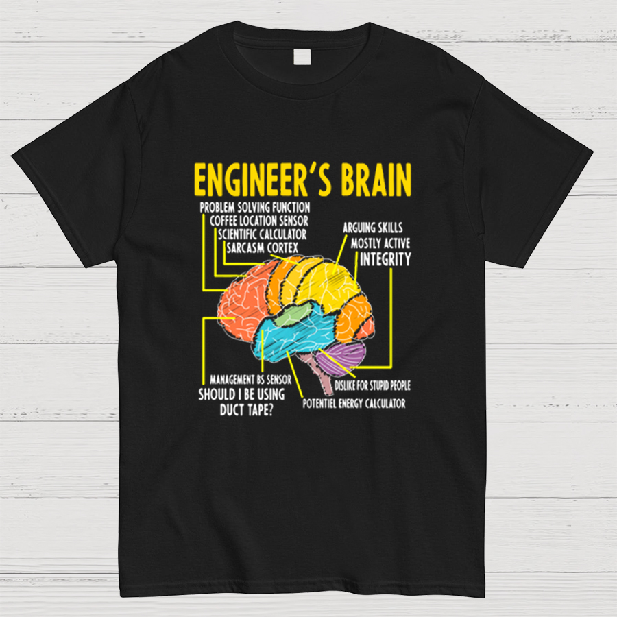 Engineer's Brain Funny Sarcastic Geeky T-Shirt