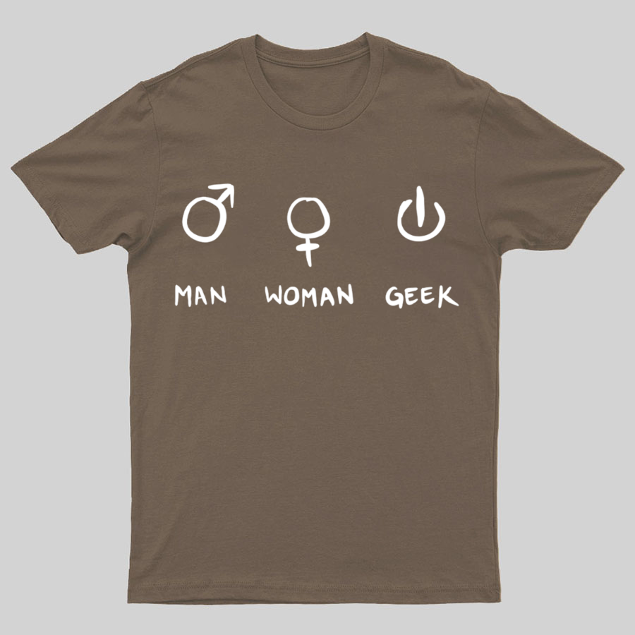 Symbols For Man, Woman & Geek T-Shirt