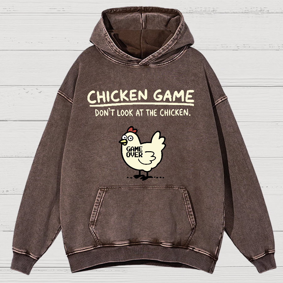 Chicken Game Vintage Distressed Hoodie
