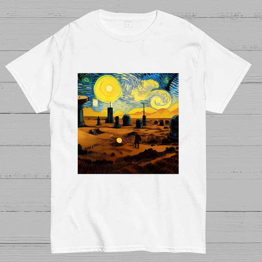 Starry Night in Mos Eisley Tatooine Nerdy T-Shirt
