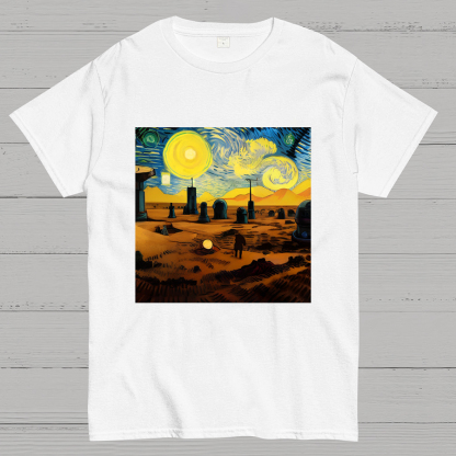 Starry Night in Mos Eisley Tatooine Nerdy T-Shirt