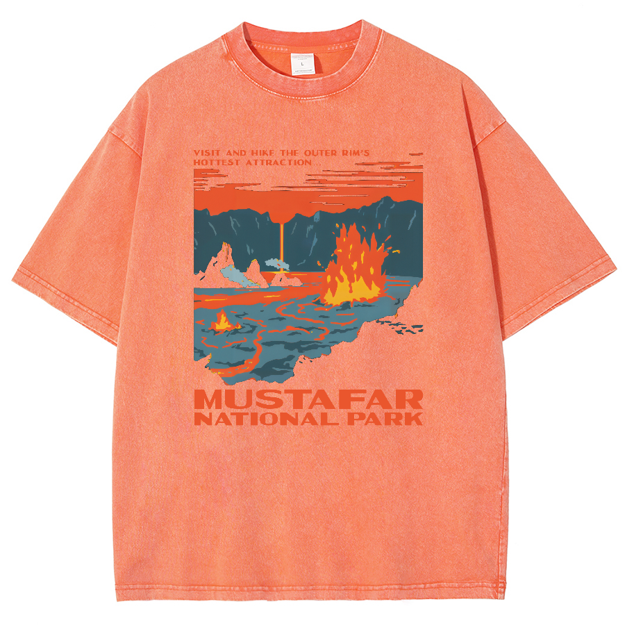 Mustafar National Park Vintage Distressed T-shirt